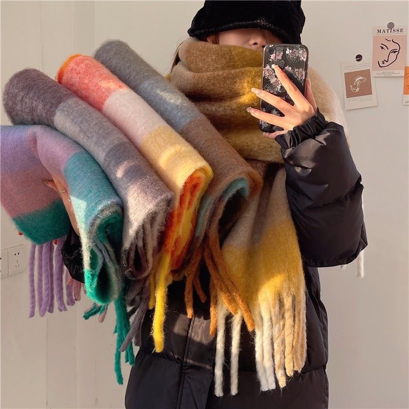 Shawl Wrap Winter - 2025New 겨울 두꺼운 따뜻한 스카프 여성