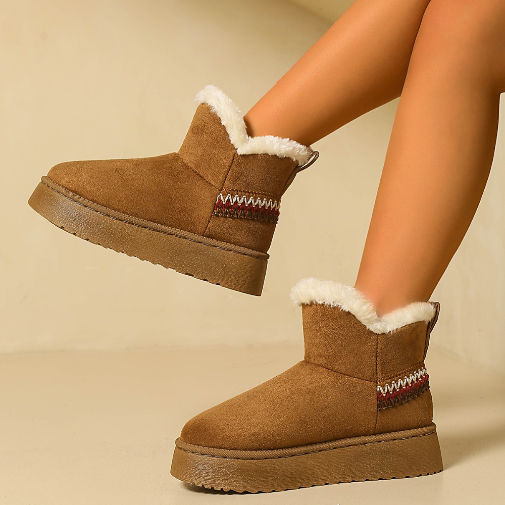 Waterproof Winter Boot - 새로운 겨울 여성용 스웨이드 스노우 부츠,