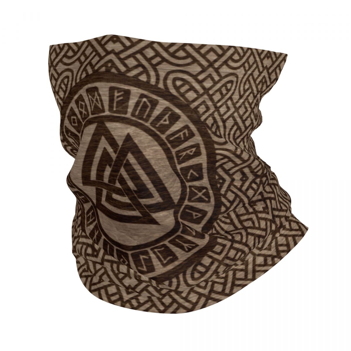 Neck Gaiter Fleece - Valknut 기호 및 나무에 룬 문자