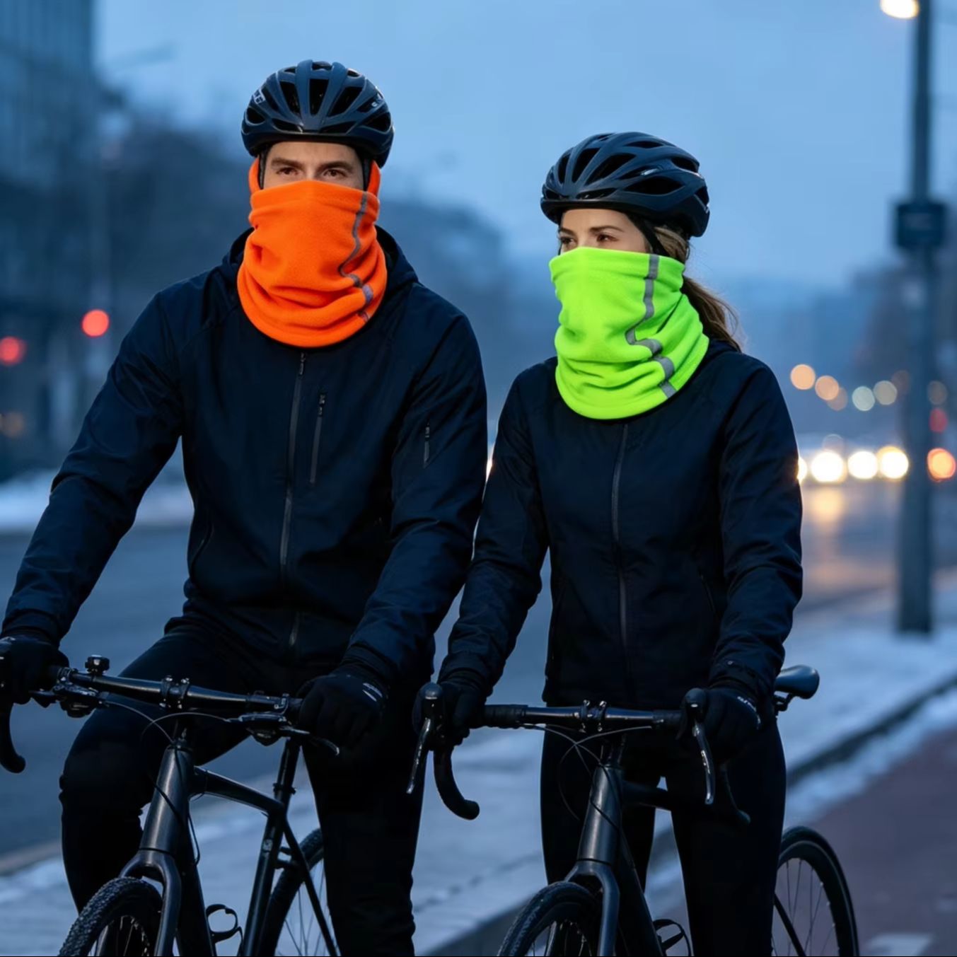 Neck Gaiter Fleece - 양털 목 각반 가시성 반사 안전