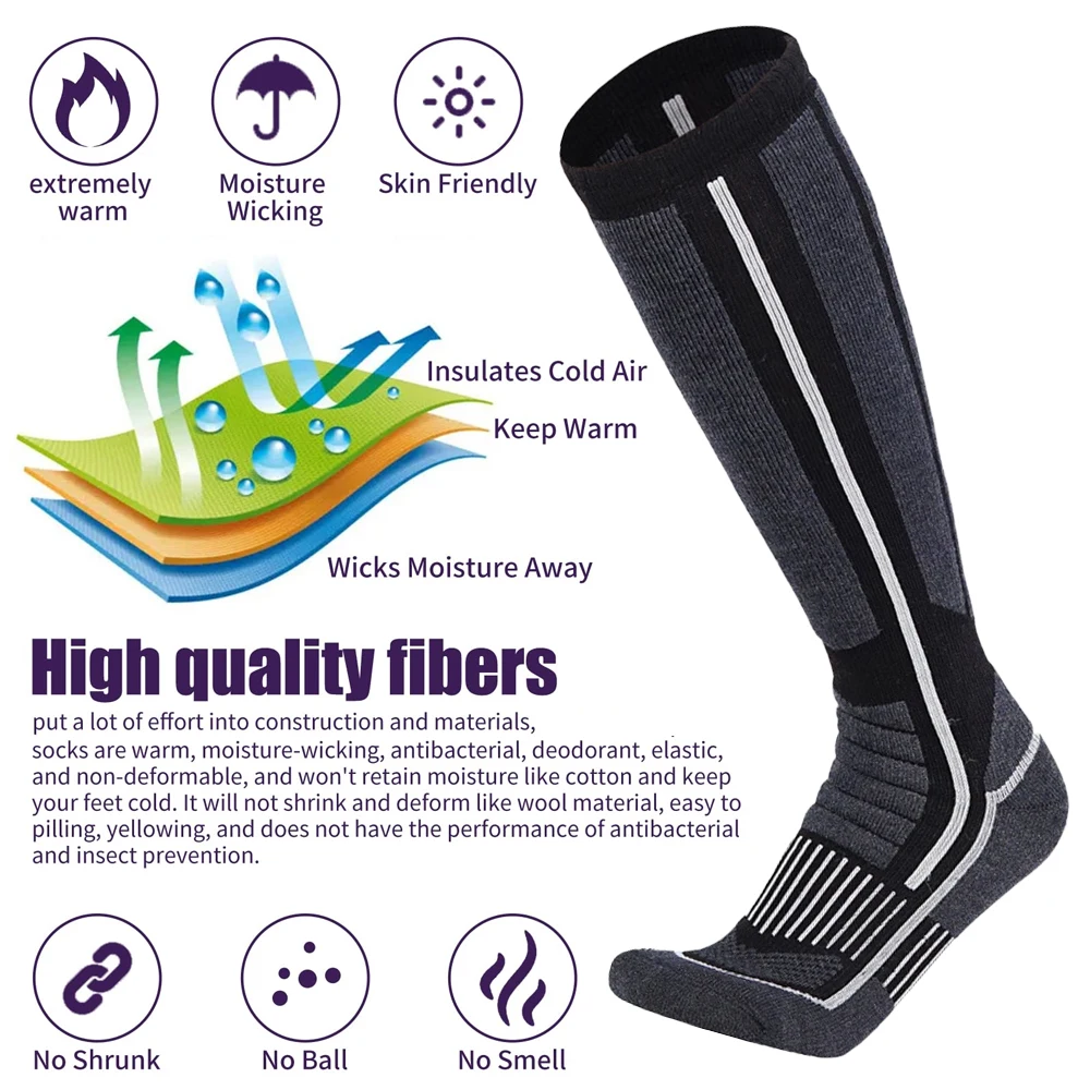 XQQMXX 남녀공용 스키 양말, 온열 무릎 높이, 따 - Thermal Sock Wool 리뷰 및 가격