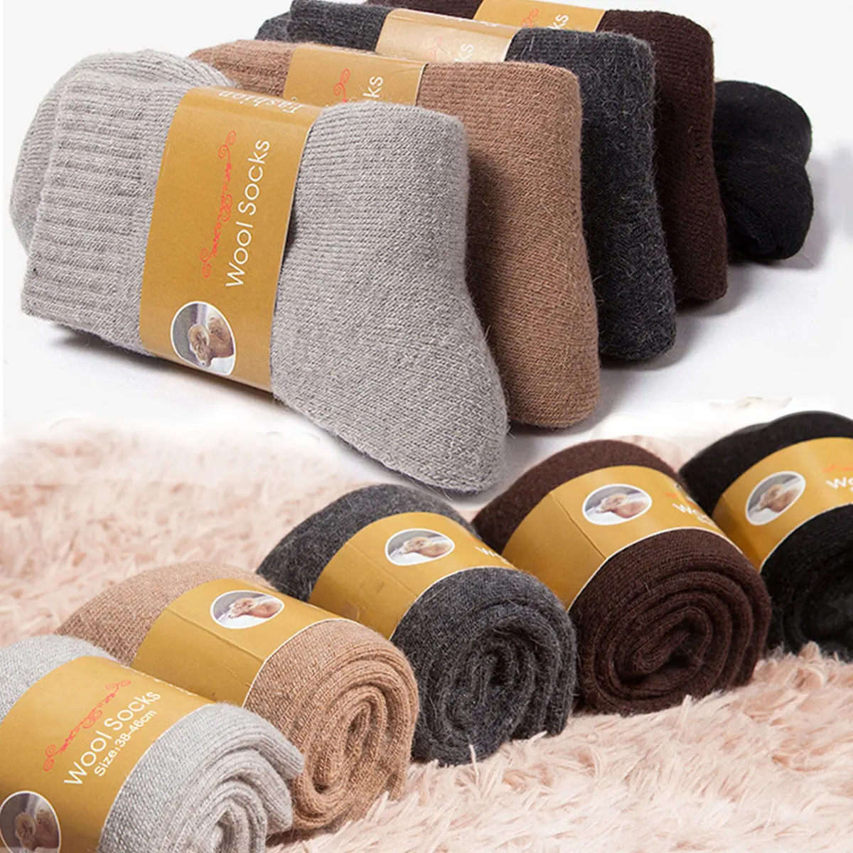 2켤레 겨울용 따뜻한 양말 남성용 초두꺼운 플러시 단색 - Thermal Sock Wool 리뷰 및 가격