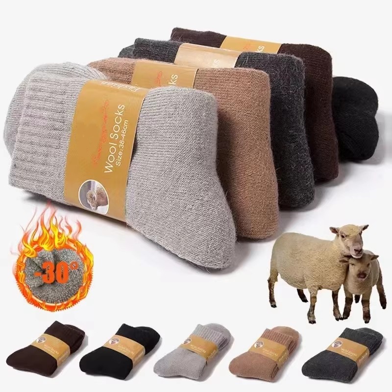 4 짝/몫 남성 겨울 슈퍼 두꺼운 열 양말 양모 남성  - Thermal Sock Wool 리뷰 및 가격