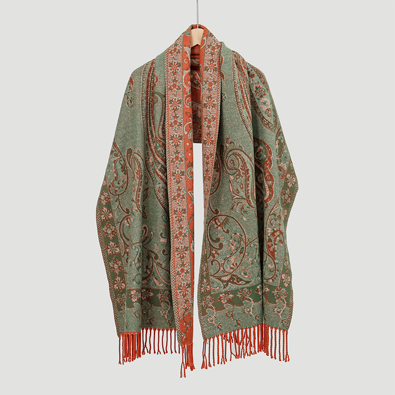 2024 패션 민족 스타일 여성 페이즐리 자카드 스카프 - Shawl Wrap Winter 리뷰 및 가격