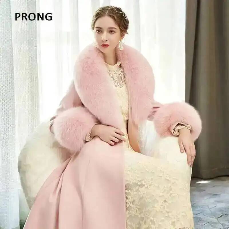 100% 진짜 여우 모피 칼라 겨울 코트 재킷, 모피  - Shawl Wrap Winter 리뷰 및 가격