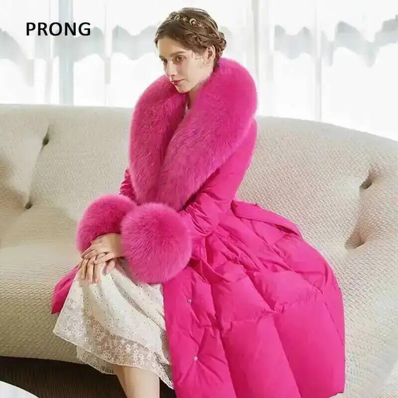 100% 진짜 여우 모피 칼라 겨울 코트 재킷, 모피  - Shawl Wrap Winter 리뷰 및 가격