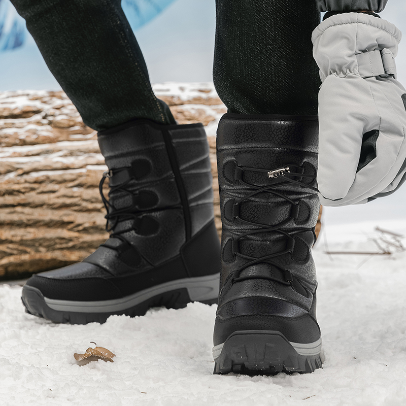 새로운 따뜻한 남성 플러시 스노우 부츠 하이 탑 겨울  - Waterproof Winter Boot 리뷰 및 가격