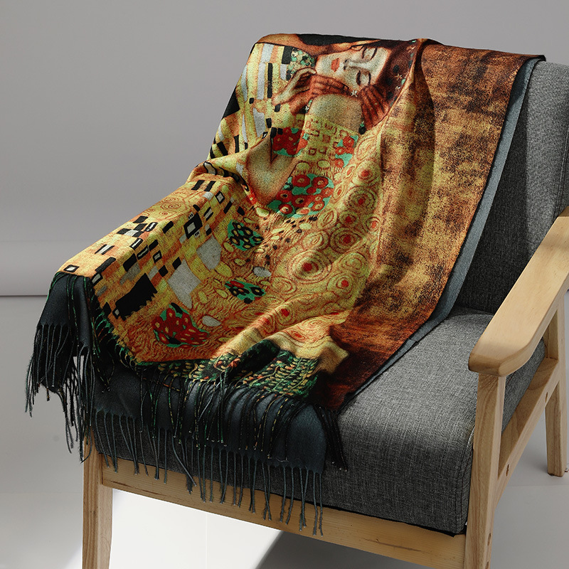 여성을위한 럭셔리 브랜드 유화 캐시미어 스카프 따뜻한  - Wool Scarf Men 리뷰 및 가격