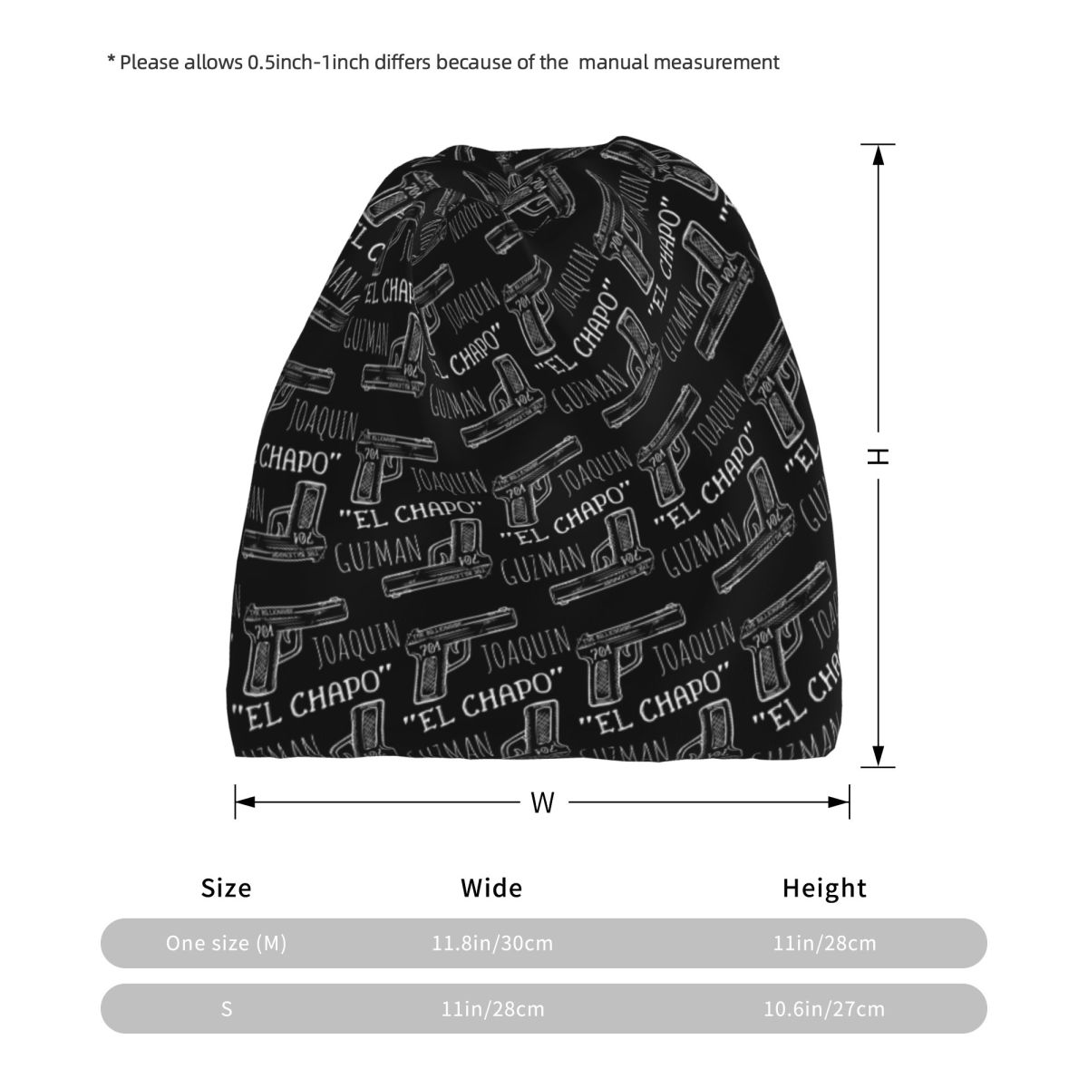 호아킨 엘 차포 구즈만 나르코스 범죄 TV 프로그램 파 - Knit Beanie Hat Warm 리뷰 및 가격